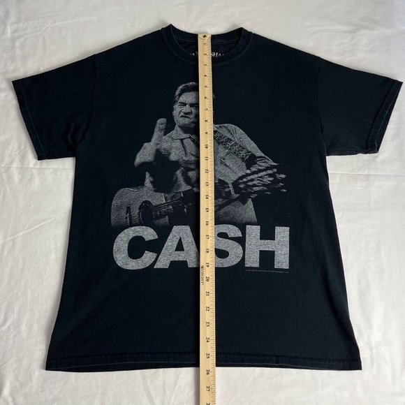Jim Marshall T-Shirt Men's Size Medium Black Crew Neck John Cash Graphic Cotton - Picture 3 of 6